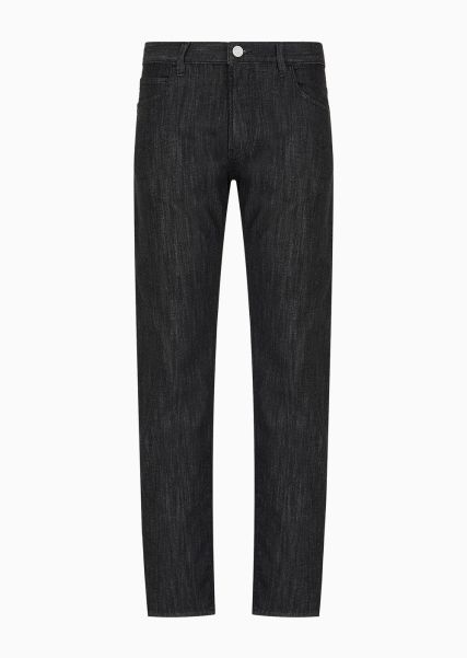 Jeans Qualité Supérieure Pantalon 5 Poches Coupe Classique En Denim De Coton Homme Black